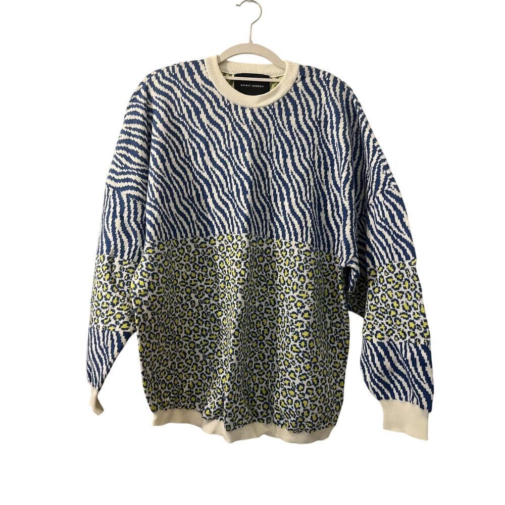 Spirit Jersey New York Graphic Sweatshirt Animal Print Small
